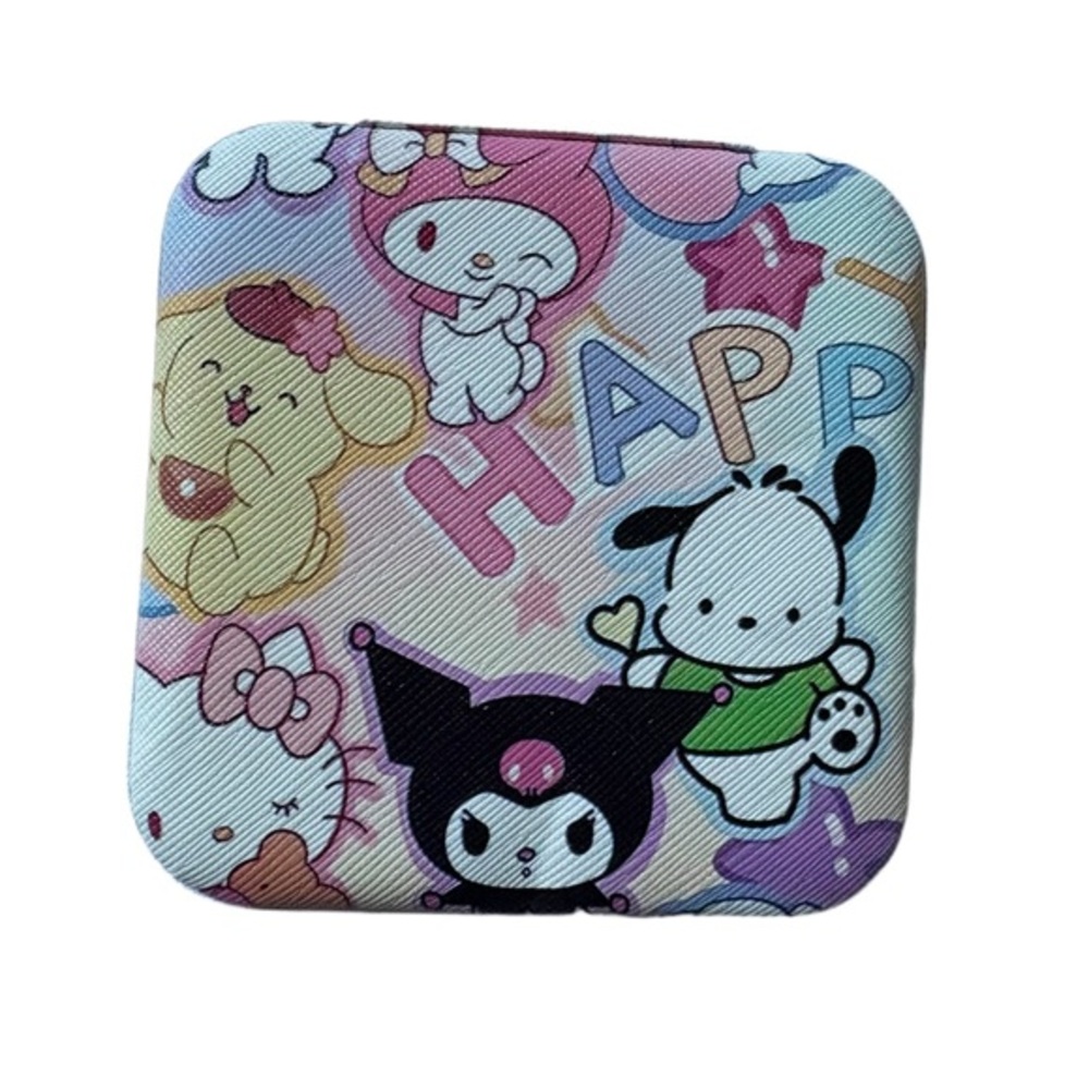 Cute Sanrio Family Square Zip around Jewelry case
